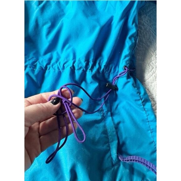 VTG 90s Men's Sz XL Columbia Radial Sleeve Blue Purple Orange Anorak Jacket - Picture 8 of 16